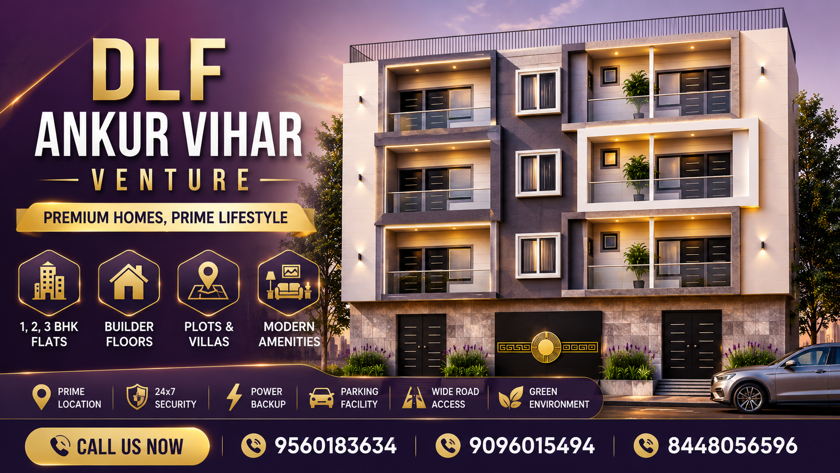 Affordable 3BHK Flats in DLF Ankur Vihar