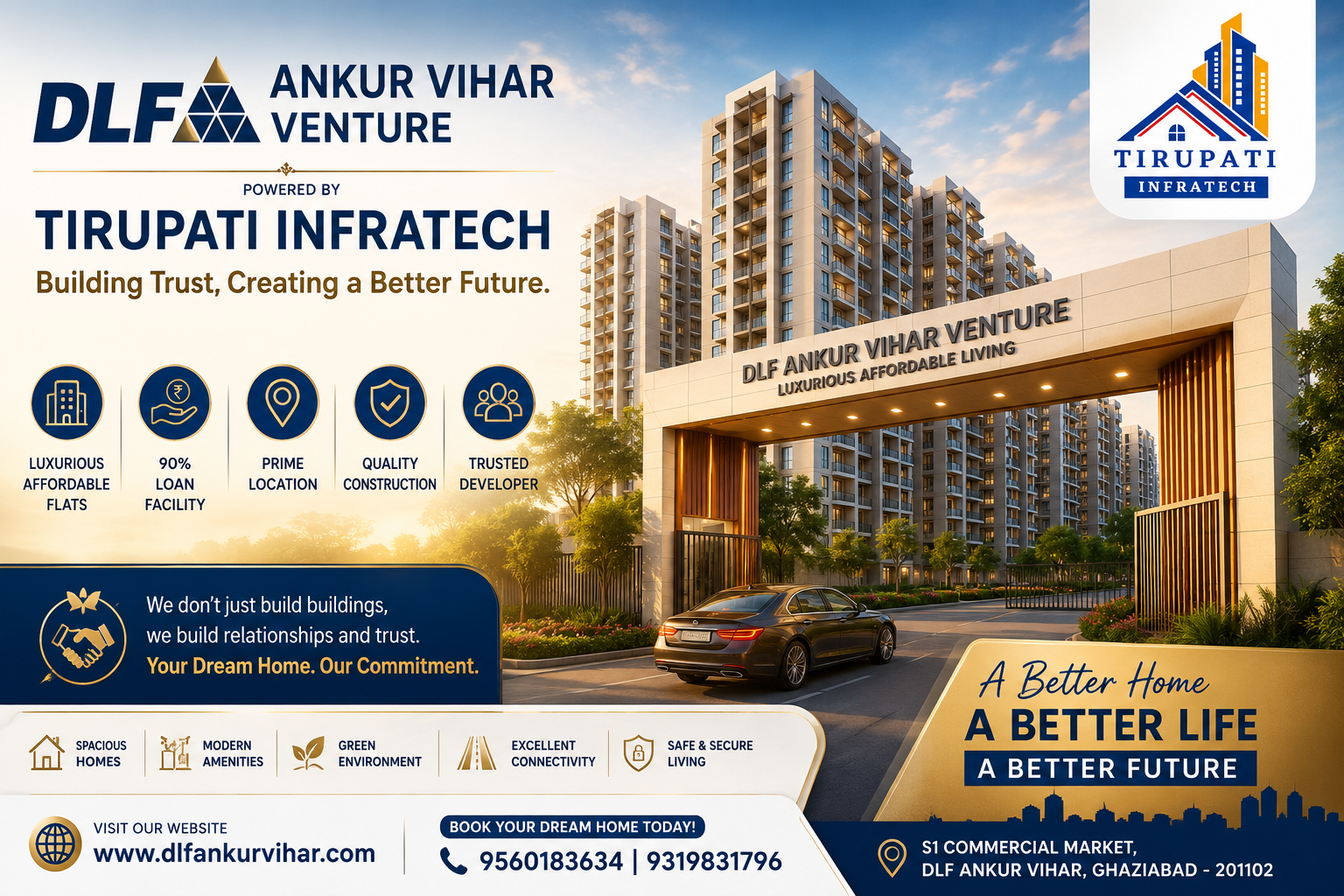 DLF Ankur Vihar venture – Powered by Tirupati Infratech – Building Trust & Creating a Better Future.