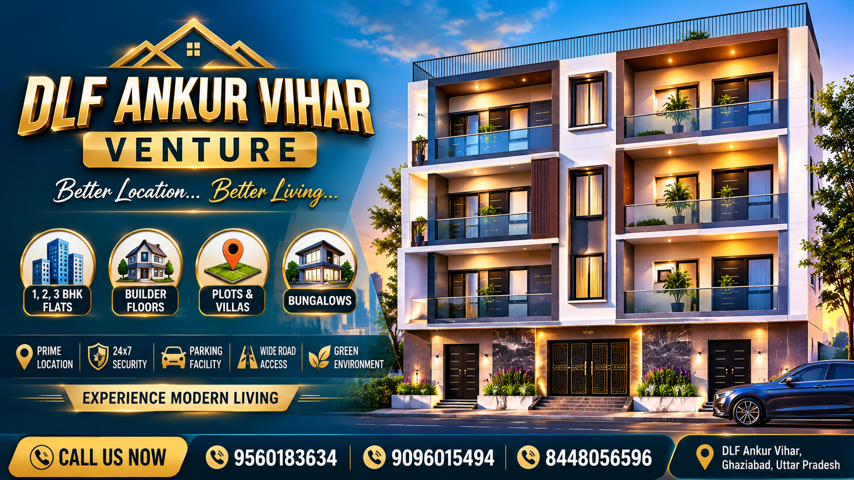 Luxury 3BHK Flats Near Delhi