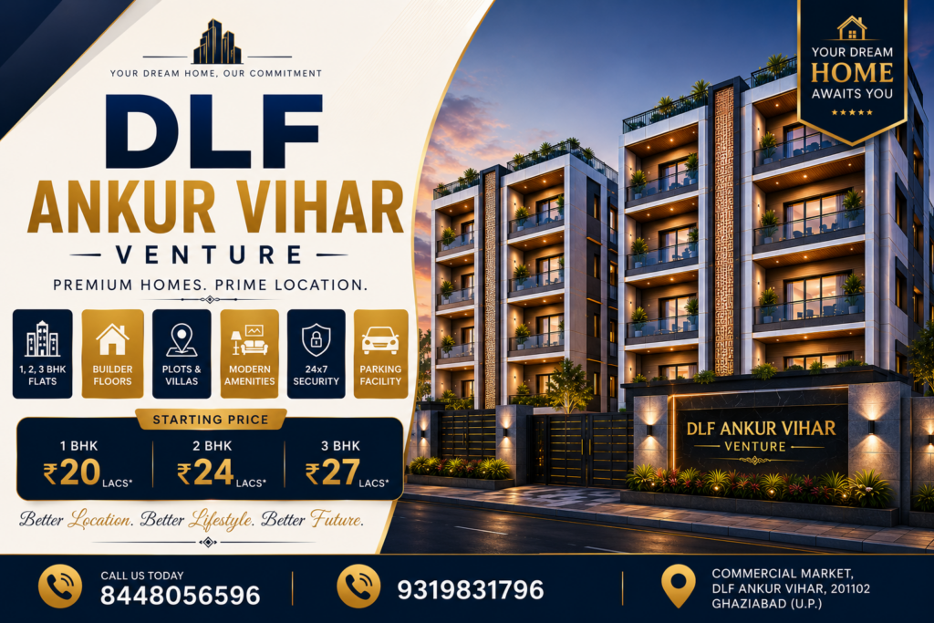 Buy Ready to Move 3 BHK Flat in DLF Ankur Vihar