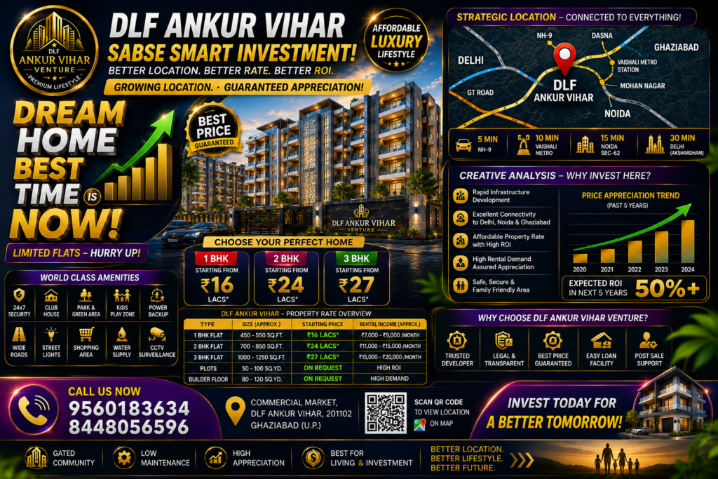 DLF Ankur Vihar Ghaziabad | Property Rates, Maps & Builder Guide