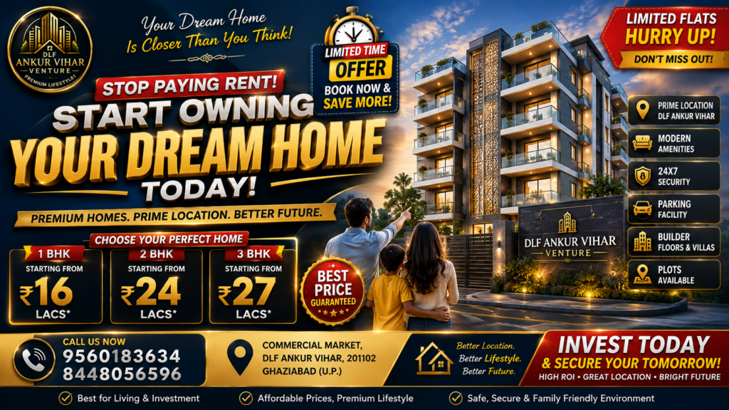 best 2 BHK Flats in Ankur Vihar Ghaziabad