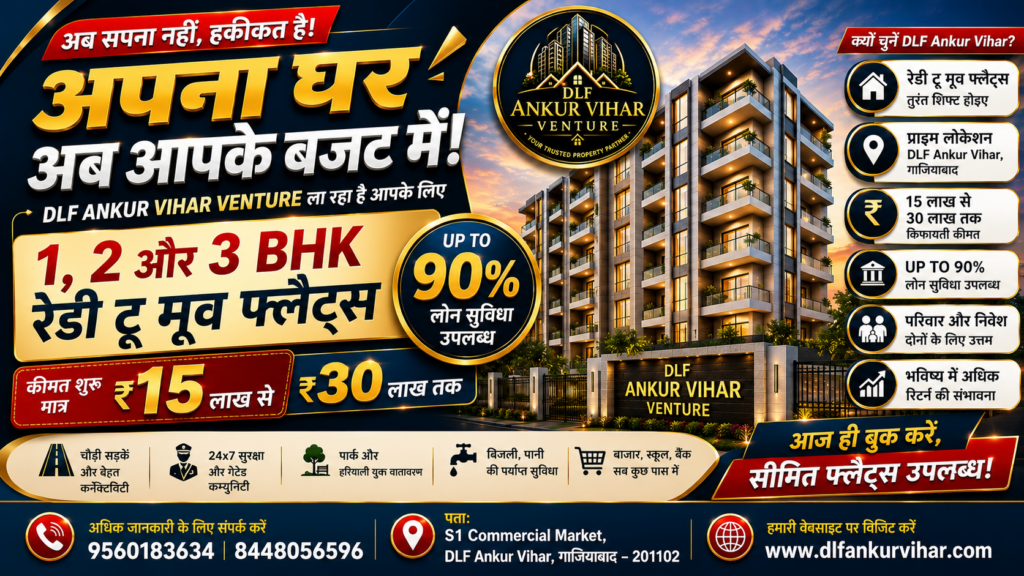 Affordable 1, 2 and 3 BHK Flats in Ghaziabad
