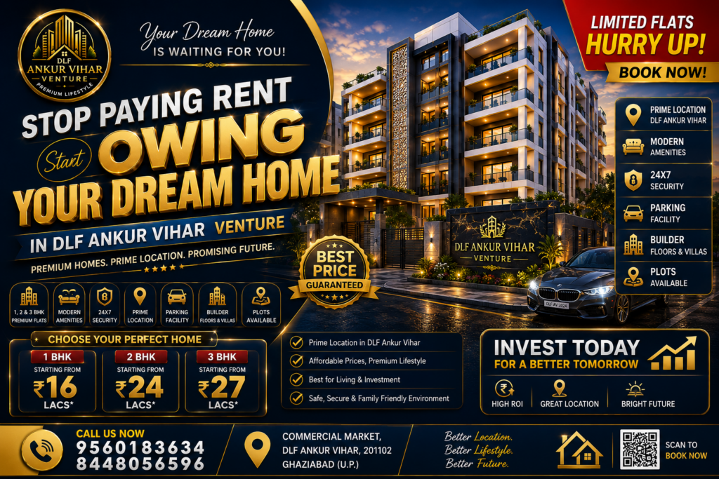Best 2 BHK Apartment in DLF Ankur Vihar