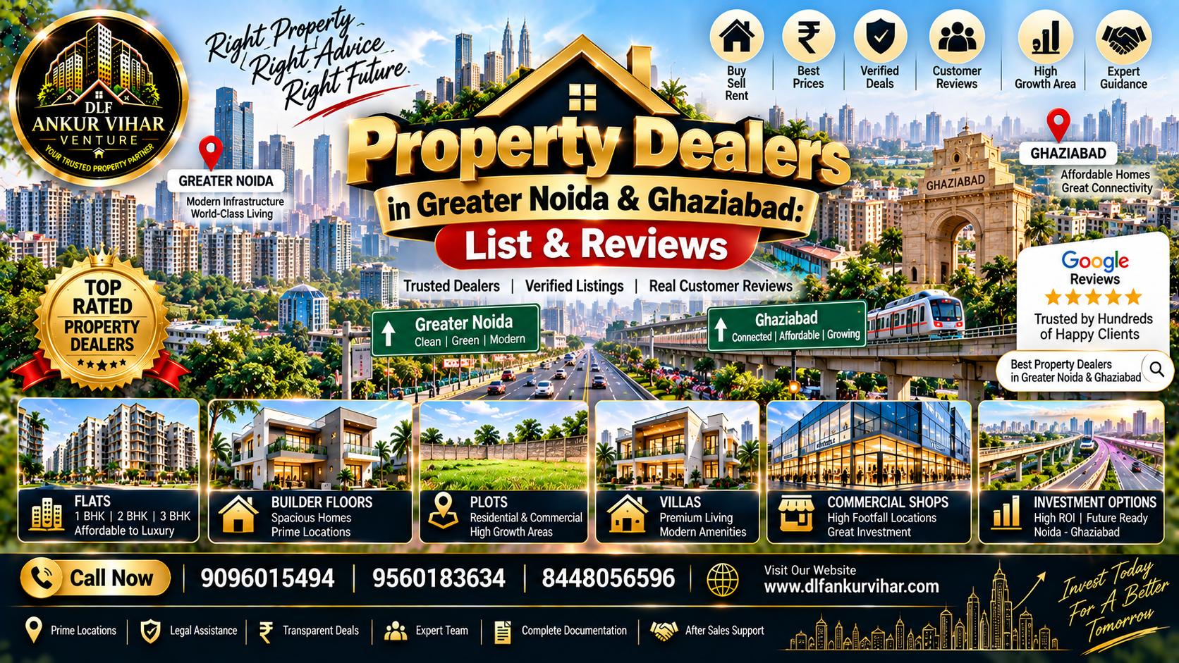 Best Property Dealers in Greater Noida & Ghaziabad: List & Reviews
