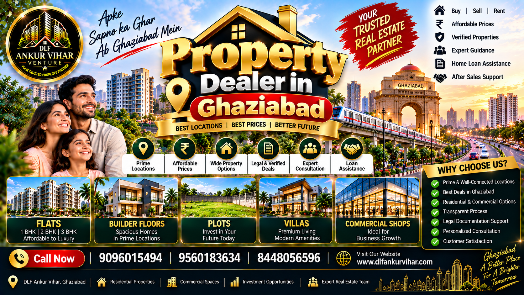 Property Dealers in Ghaziabad: List, Reviews & Address