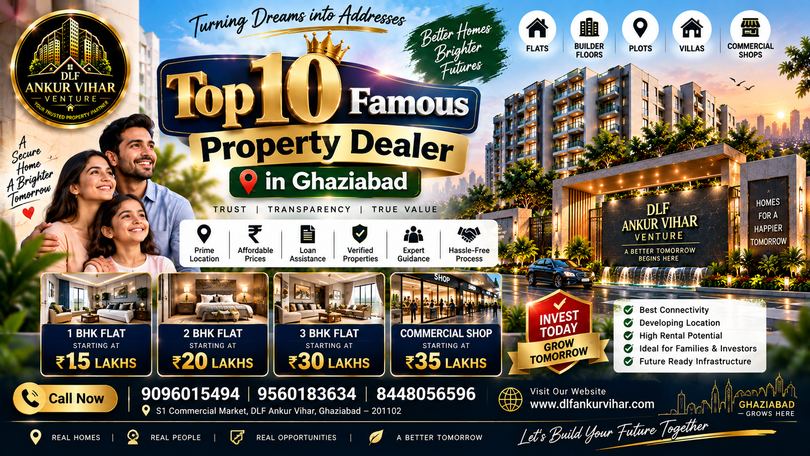 Top 10 Famous Property Dealers in Ghaziabad: List | Reviews